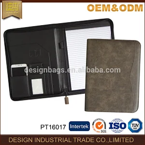 Guangzhou Classical Portfolio A4 Pu Leather Padfolio With Phone Pocket