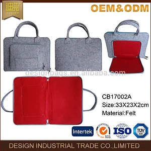 Fashion New Design felt protection laptop bag fashion gray laptop backpack bagfor adults