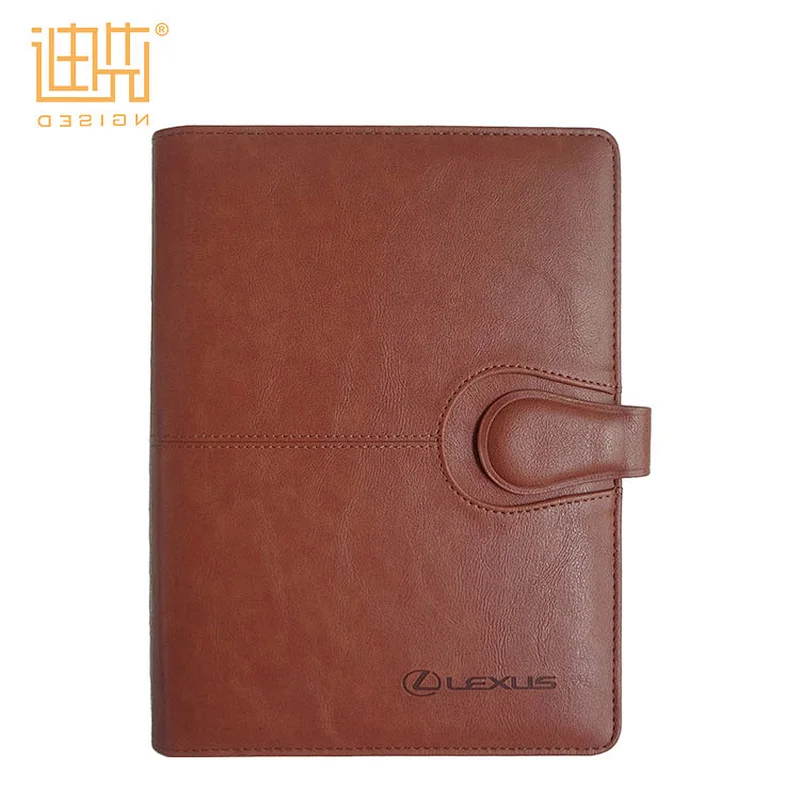 Brown Business style Pu Leather Ring Binder Notebook Diary Book