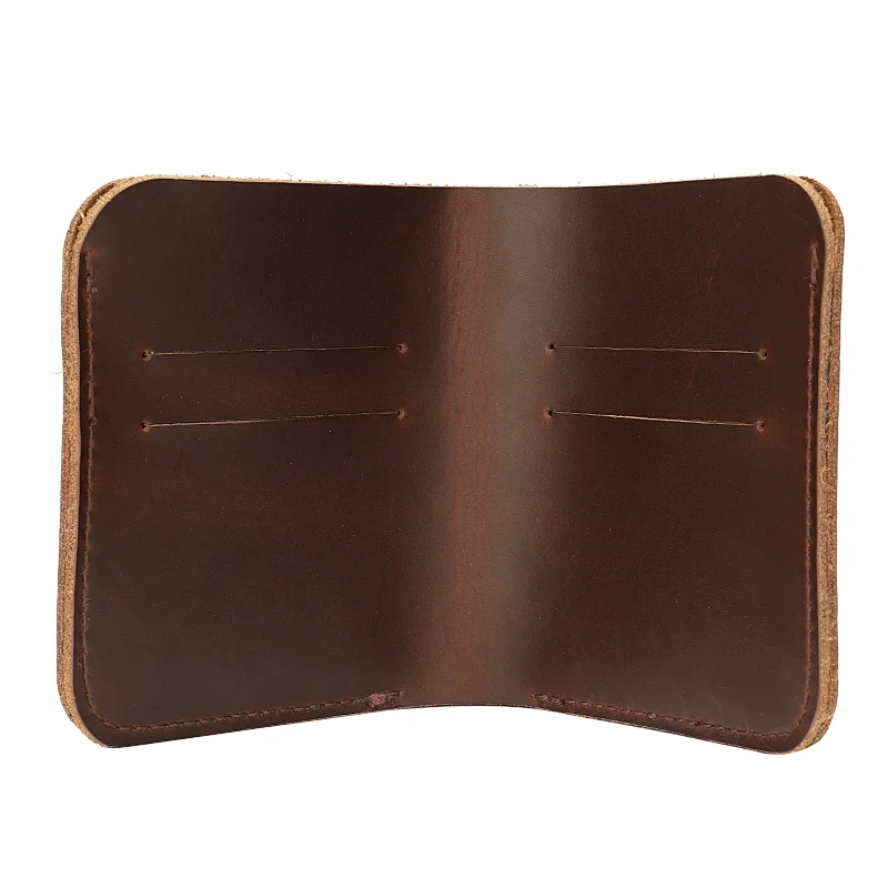 High quality slim retro cow hide genuine leather men wallets