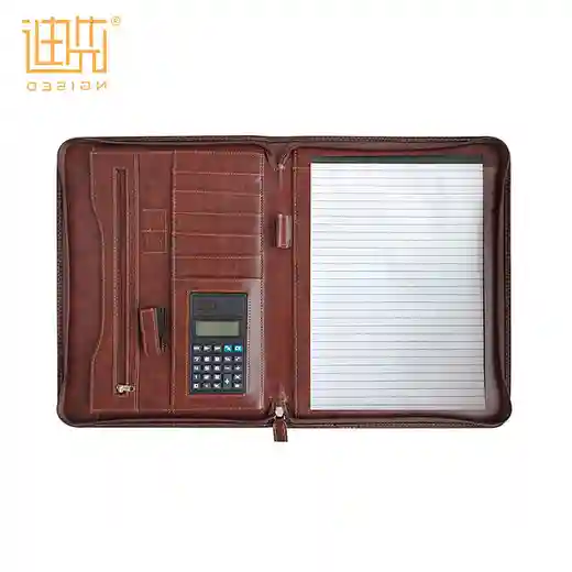 a4 leather portfolio with calculator