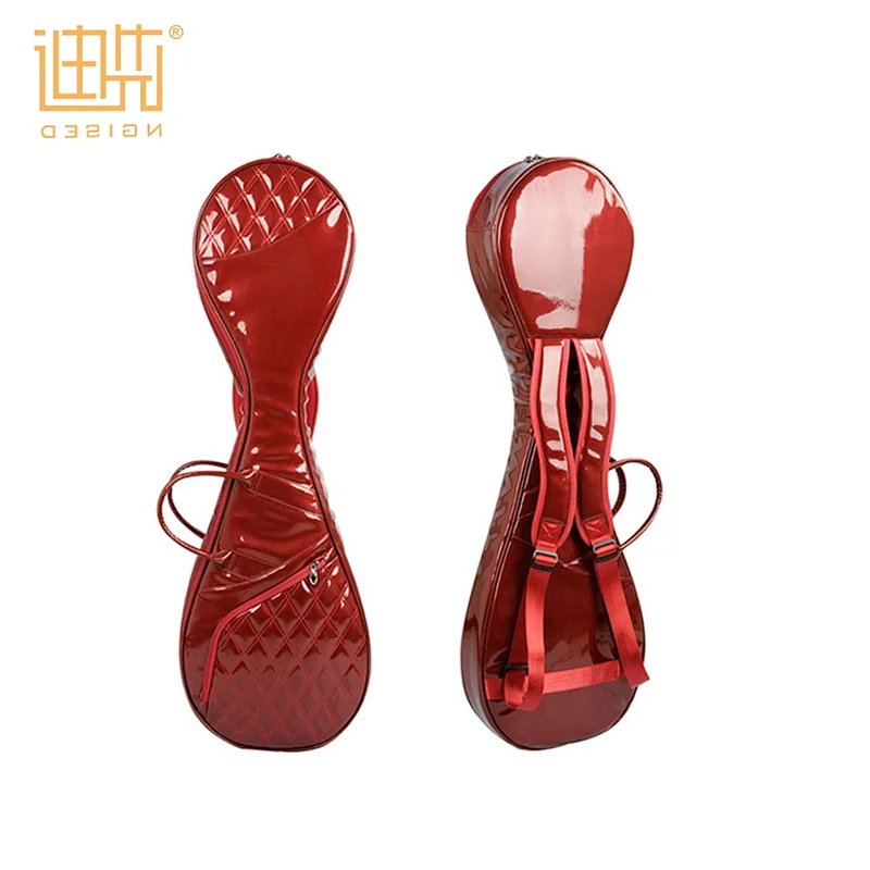 Printed custom color logo PU leather chinese lute musical instrument bags