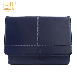 Large capacity Pu Leather file folder car manual holder with back zipper pocket