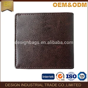 High quality PU leather wallet brown wallet for men
