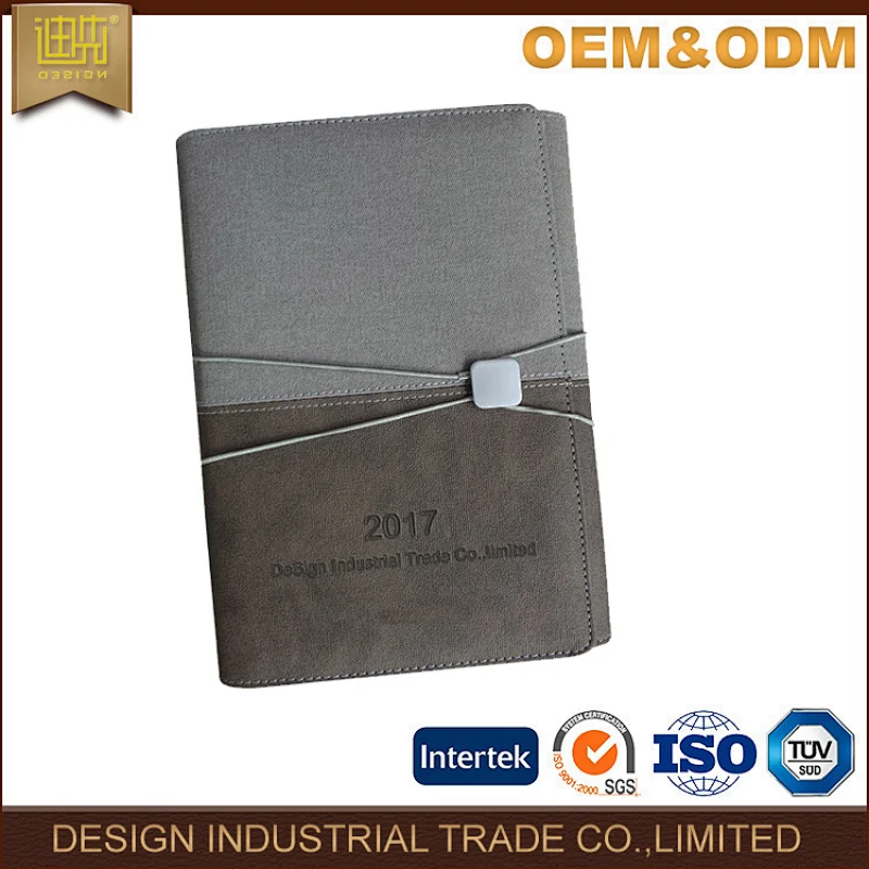 New style diary 3 folder elastic notebook folder with phone holder