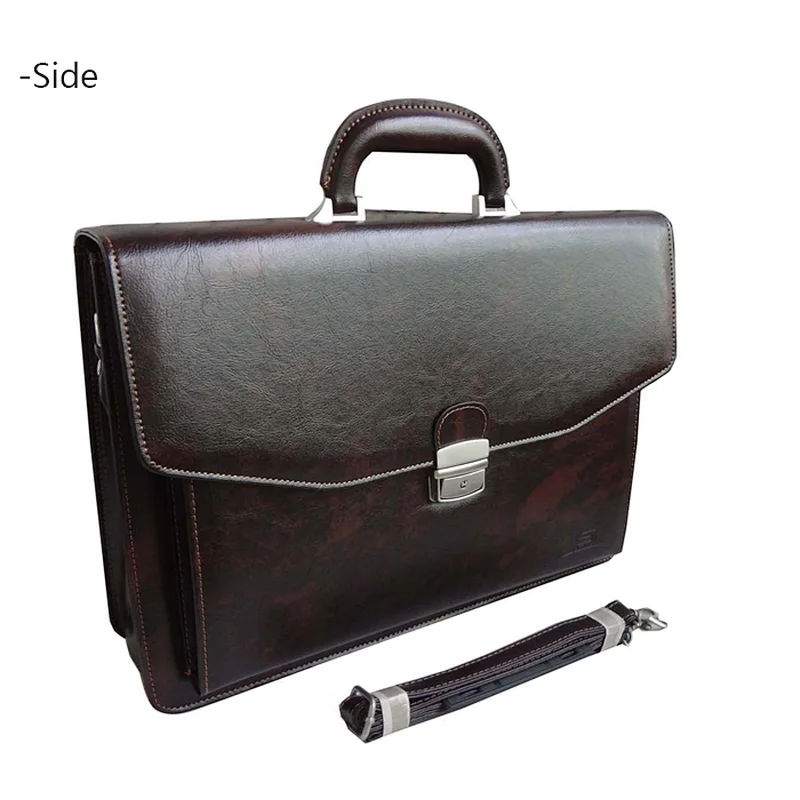 China Guangzhou strong stitching brown business pu leather briefcase