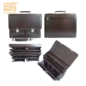 Custom trendy briefcase and wholesale business mens PU leather briefcase