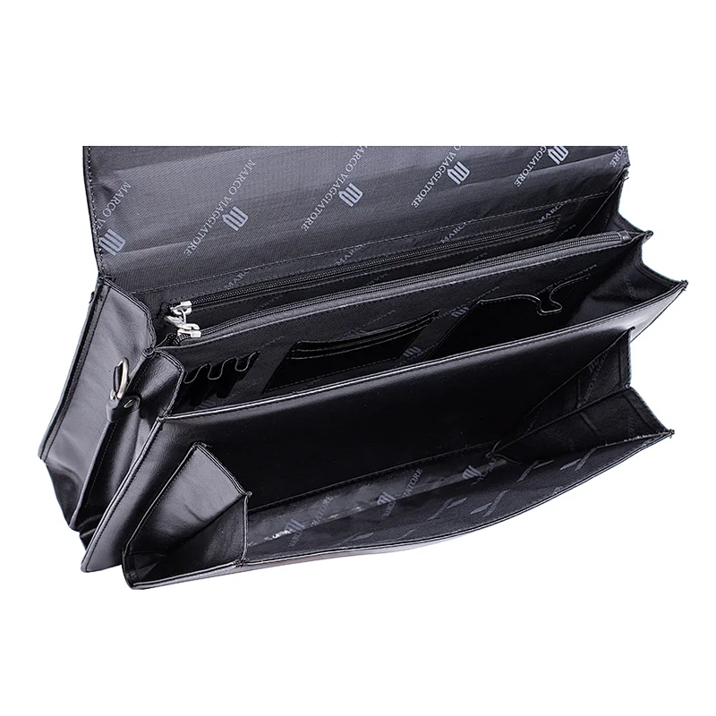 Wholesale custom fashion men vintage genuine leather executive business laptop briefcase bag with latch
