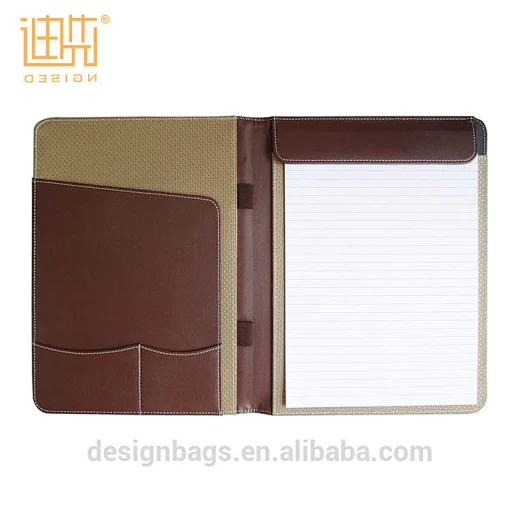 Cartera de negocios de carpeta de cuero