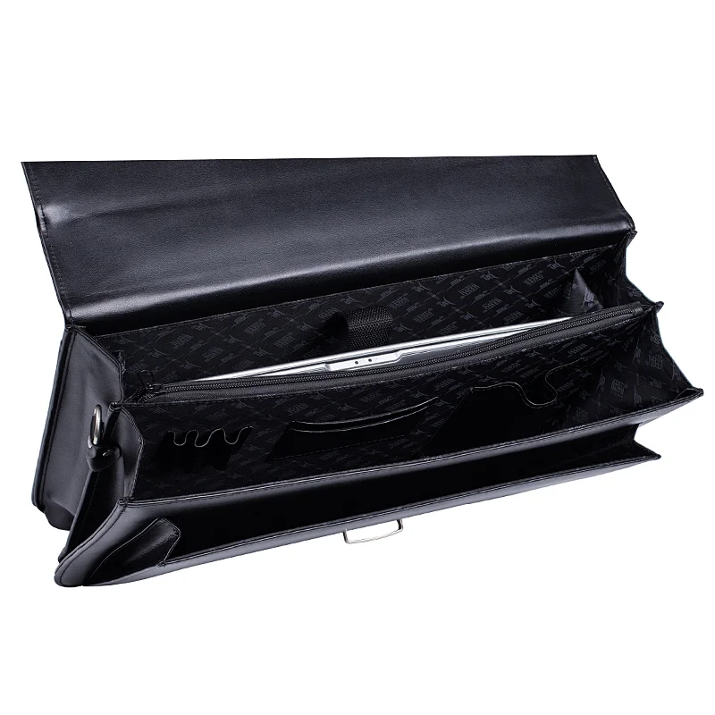 Hot selling business men tote bag fashion pu leather briefcase