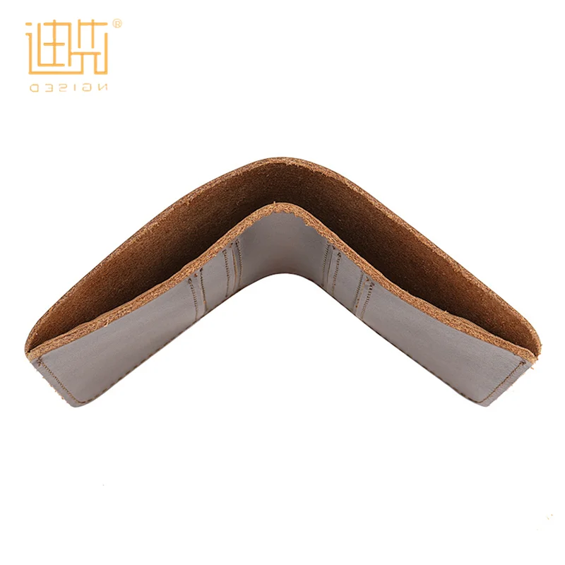 manufacturer coffee color simple and convenient secure cow hide leather wallet