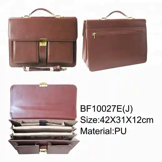 Classical pu leather briefcase