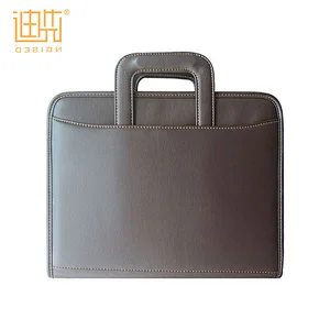 Hot sale portfolio set executive leather document file bag with handle