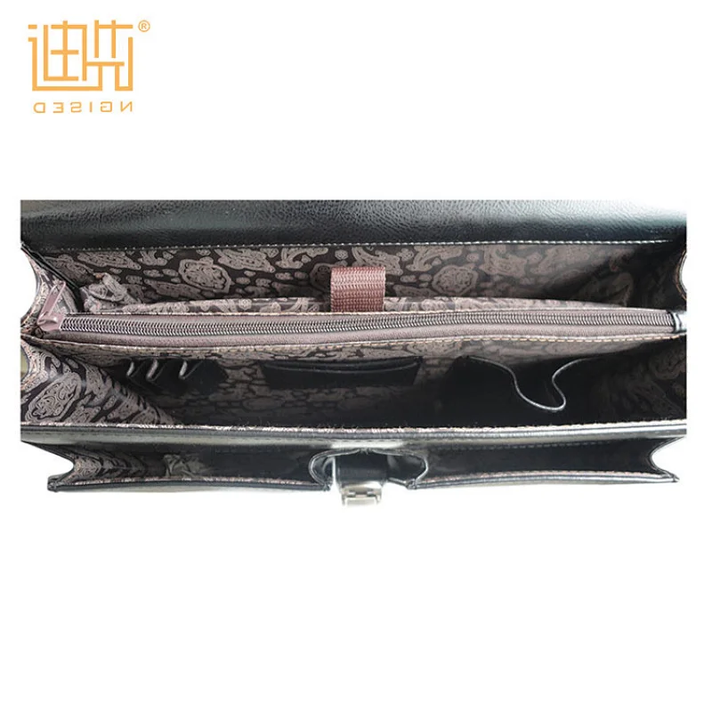 Wholesale custom handle business fashion PU leather briefcase for man