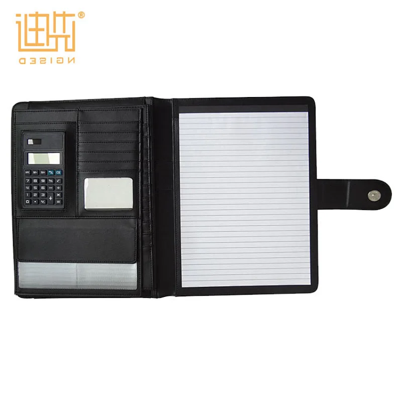 Zipper A4 Leather compendium pu portfolio file folder