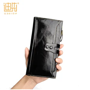 OEM leather fashion business wallets for men customized