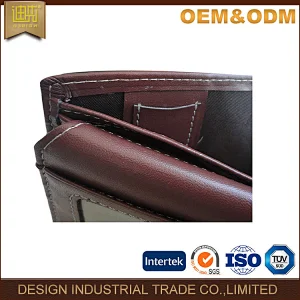 Wholesale factory outlet short PU leather pu leather wallet business man wallet
