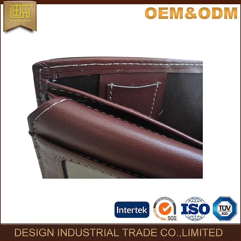 Wholesale factory outlet short PU leather pu leather wallet business man wallet