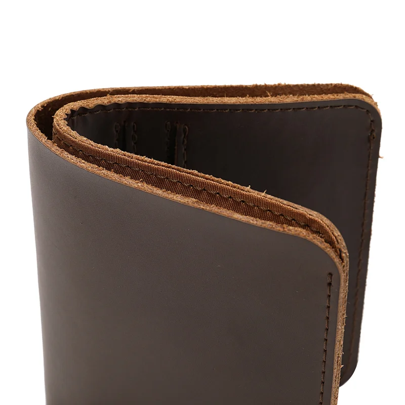 Hot sell custom design business simple secure cow hide leather wallet