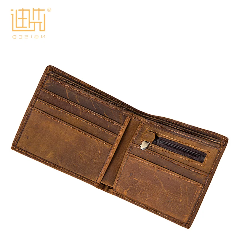 Multi-purpose zippered classical manufacture foldable pocket wallet for men
