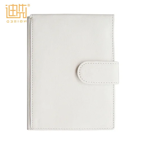 White personalized PU leather passport cover holder for travel