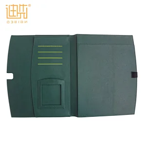 Custom made Calculator Pu leather folder and files fashion design portfolio cases