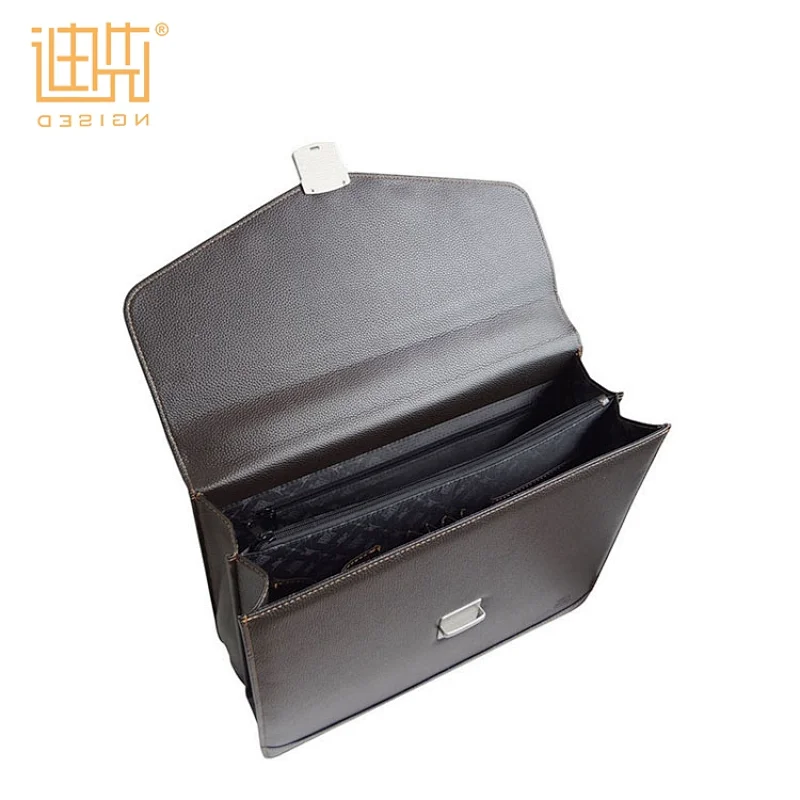 Metal lock custom logo men travel executive briefcase bag