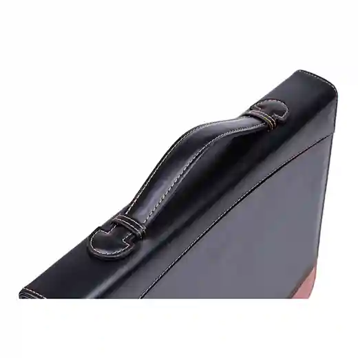 Carpeta portafolios de cuero con cremallera