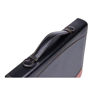 Factory price wholesale fashion large capacity pu leather zipper portfolio folder