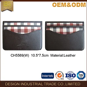 Fancy business card design leather gift card id credit card sleeve holder portfolio folder