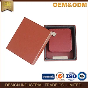 China manufacture high quality Square PU leather coaster set