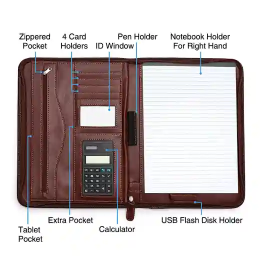 document a4 leather folder