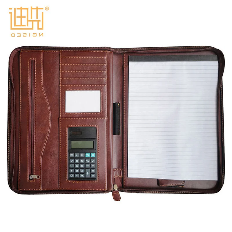 Wholesale Customization Business PU Leather Portfolio Cover Folder Carrying Cases