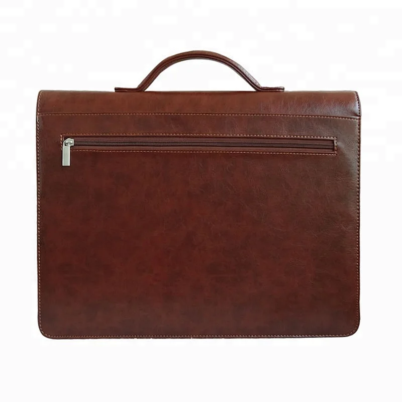 Hot sale leather like briefcase custom color mens leather briefcase