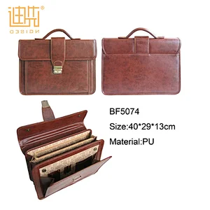 Hot new products men leather business briefcase