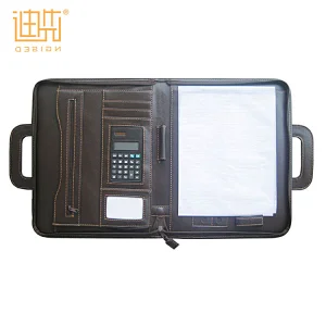 Hot sale portfolio set executive leather document file bag with handle