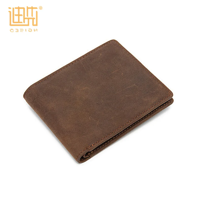 New fashion minimalist high quality cow hide real leather wallet with cheapest price