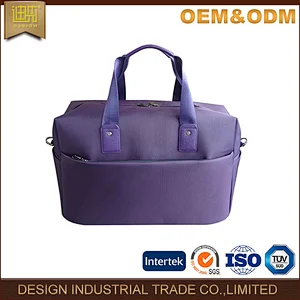 factory manufacture luggage bag fashion malfunction travel Simple design purple business nylon bag