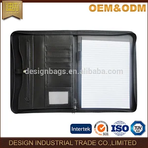 Special gift business driver A4 document pu leather notepad portfolio with notebook