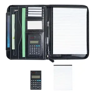 Factory Professional PU art portfolio a4 folder with power bank