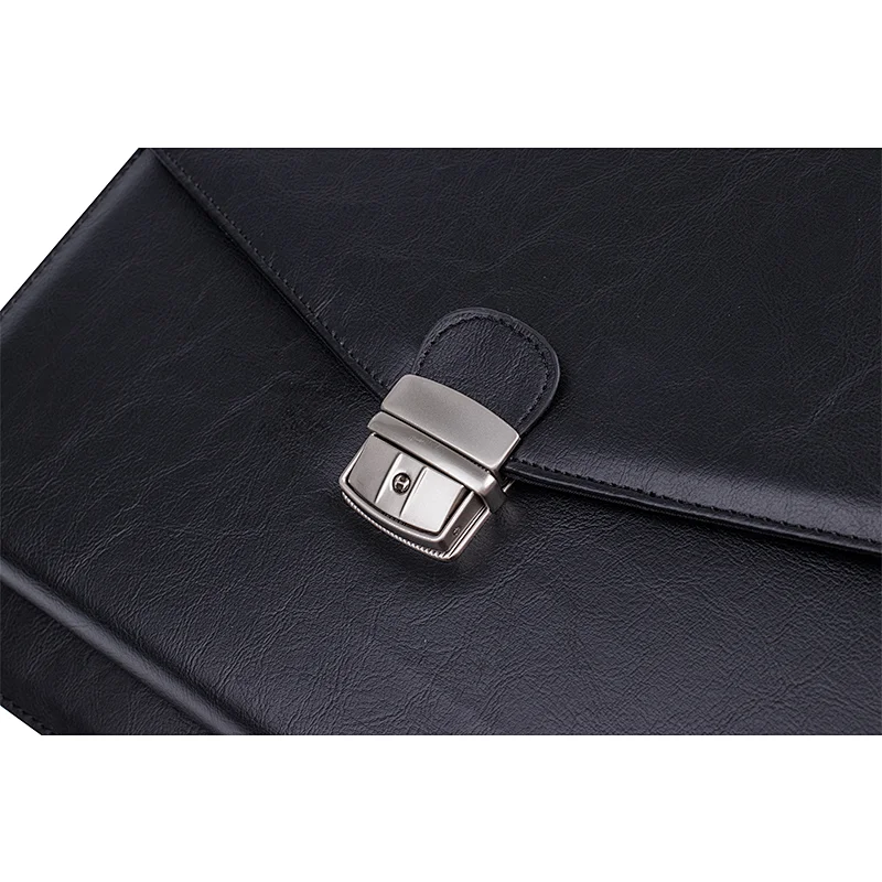 Wholesale custom fashion men vintage genuine leather executive business laptop briefcase bag with latch