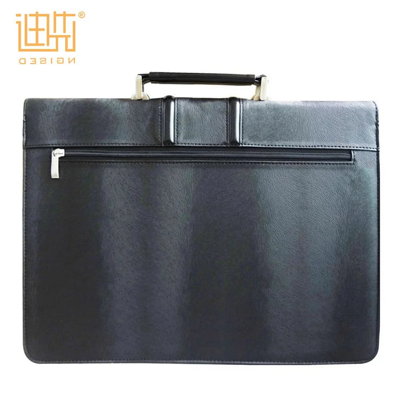 High quality black business travel PU leather handbags and multi-functional laptop shoulder messenger briefcase bag