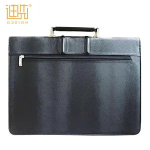 High quality black business travel PU leather handbags and multi-functional laptop shoulder messenger briefcase bag