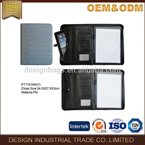 Special gift business driver A4 document pu leather notepad portfolio with notebook