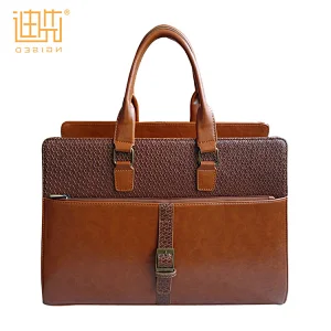 Wholesale China supplier new designer PU leather business Men laptop bag