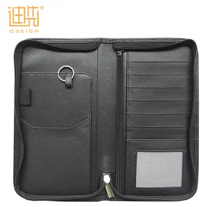 New Products RFID Blocking Lining Zipper Leather Travel Passport Holder