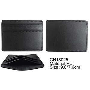 Wholesale custom  coin purse pu leather men's wallet mini fancy card holder folder
