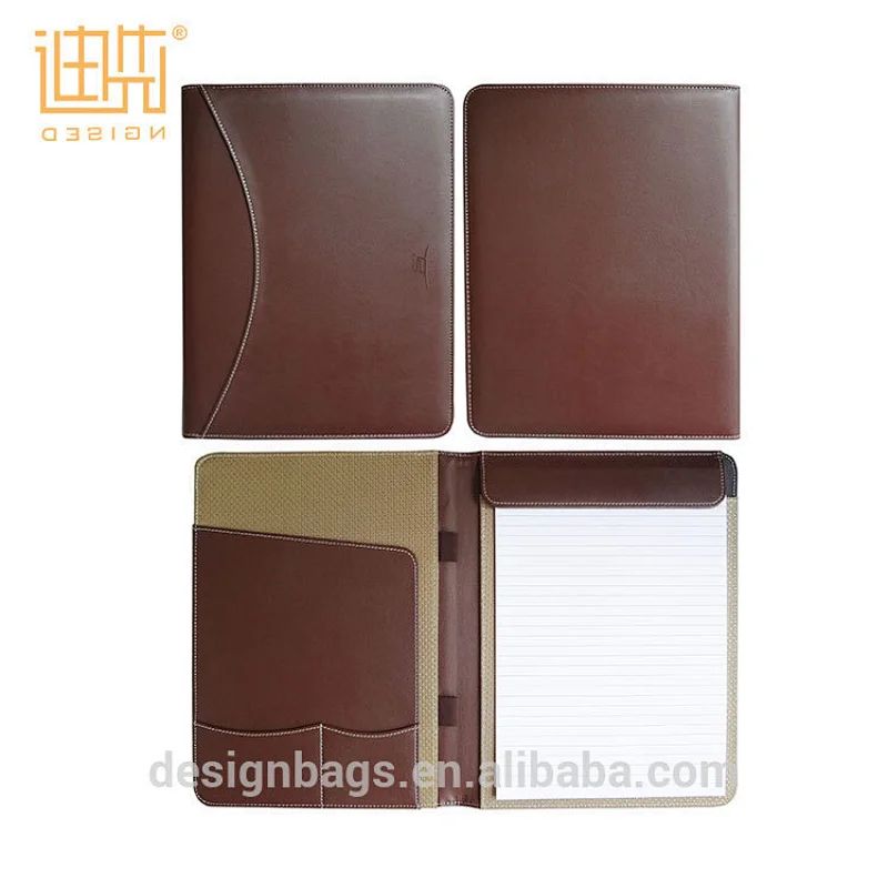 Wholesale hot sale stationery holder Pu Leather folder business portfolio