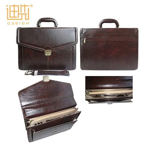 bolso maletín de cuero para hombre