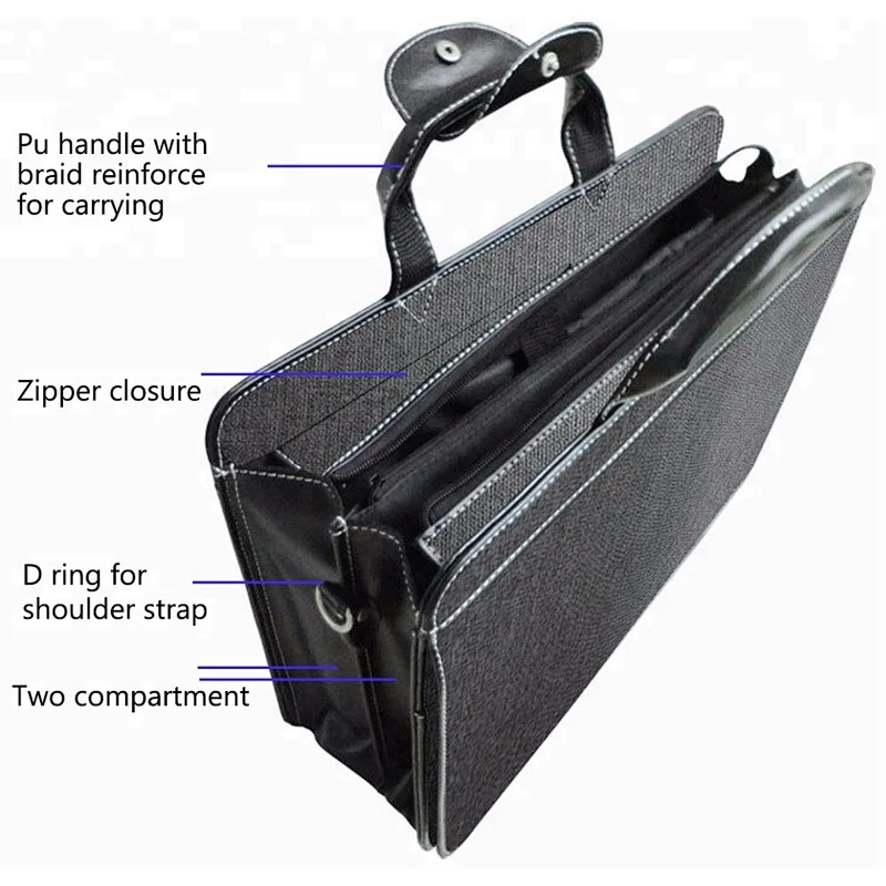 Wholesale PU Leather Custom Brand Laptop Computer Shoulder Bags Men Business Briefcase